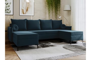 Knocklong 4-sits Hörnbäddsoffa - Blå - Products - Möbler - Soffa - Bäddsoffa - Hörnbäddsoffa