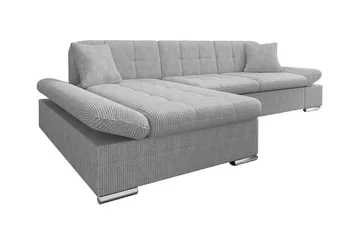 Lomux 3-sits Hörnbäddsoffa Ljusgrå - Products - Möbler - Soffa - Bäddsoffa - Hörnbäddsoffa