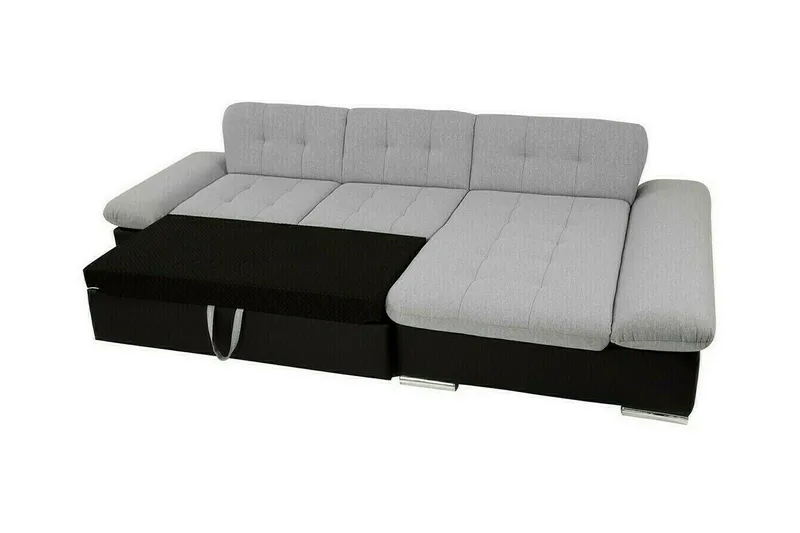 Lomux 3-sits Hörnbäddsoffa Ljusgrå - Products - Möbler - Soffa - Bäddsoffa - Bäddsoffa längsbäddad