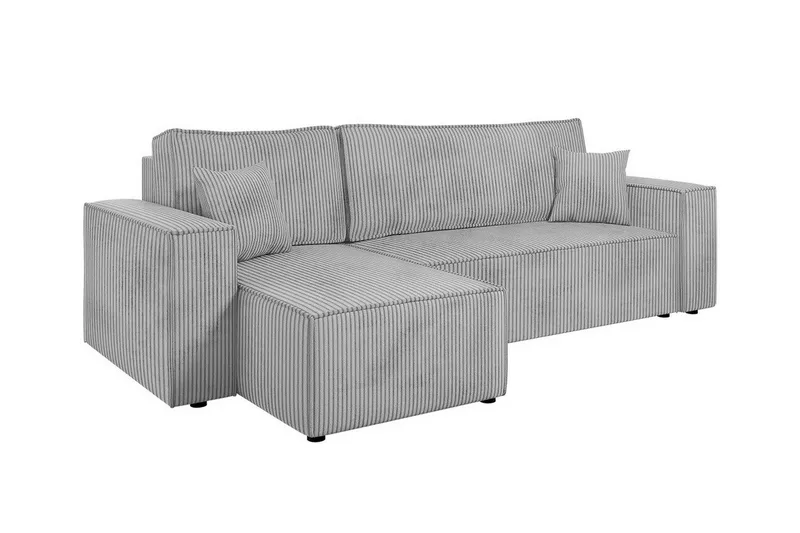 Magston 3-sits Hörnbäddsoffa, Ljusgrå