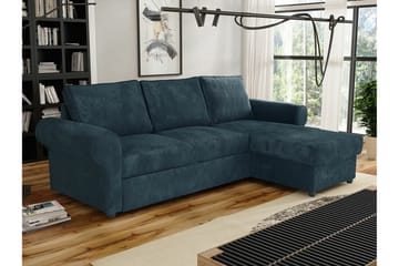 Midfeld 3-sits Hörnbäddsoffa Dark blue - Products - Möbler - Soffa - Bäddsoffa - Bäddsoffa divan