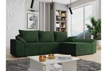 Midfeld 3-sits Hörnbäddsoffa Dark green - Products - Möbler - Soffa - Bäddsoffa - Bäddsoffa divan