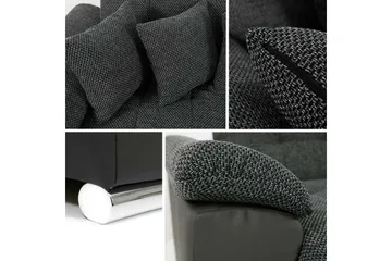 Niko U-Bäddsoffa 350x205x76 cm Divan Vänster - Beige/Grå - Products - Möbler - Soffa - Bäddsoffa - Bäddsoffa längsbäddad