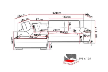 Reginia 3-sits Hörnbäddsoffa - Products - M öbler - Soffa - Bäddsoffa - Hörnbäddsoffa