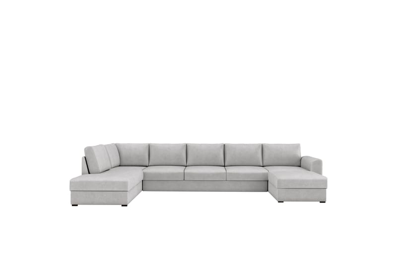 Taberk Bäddsoffa med Divan och Schäslong 5-sits, Grå