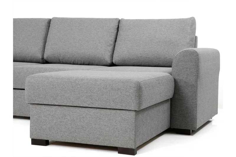 Taberk Bäddsoffa med Divan och Schäslong 5-sits i Chenille - Blå - Products - Möbler - Soffa - Bäddsoffa - Bäddsoffa divan