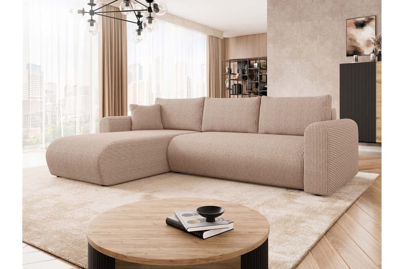 Tacon Bäddsoffa m. Divan 3-sits - Rosa - Products - Möbler - Soffa - Bäddsoffa - Bäddsoffa divan