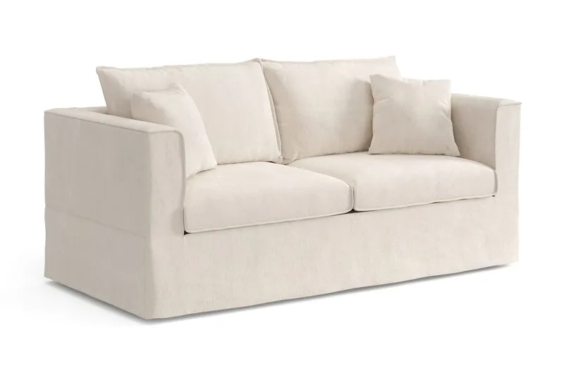 Travstad 3-sits Bäddsoffa i Chenille frammåtbäddad - Beige - Products - Möbler - Soffa - B äddsoffa - 3 sits bäddsoffa