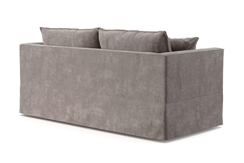 Travstad 3-sits Bäddsoffa med HVILA Bäddmadrass 140x200 cm Latex med Tvättbar klädsel - Grå/Vit - Products - Möbler - Soffa - Bäddsoffa - 3 sits bäddsoffa