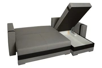 Trendy Divanbäddsoffa 235x155x82 cm - Grå - Products - Möbler - Soffa - Bäddsoffa - Bäddsoffa längsbäddad