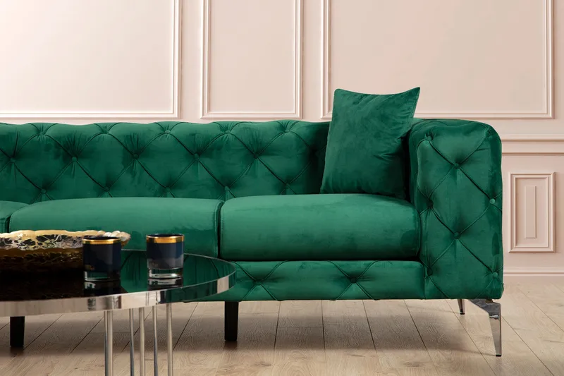 Beachport Soffa 3-sits - Grön - Products - Möbler - Soffa - 3 sits soffa
