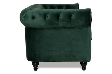 Chesterfield Lyx 3 sits Sammetssoffa - Djup soffa - Mörkgrön / Grön - Products - Möbler - Soffa - Chesterfield soffa