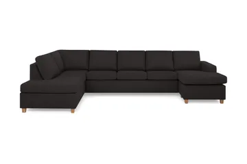 Crazy 5-sits Vänstervänd U-formad X-Large Soffa med Divan och Schäslong i Tyg, Antracit