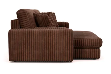 Arken Lyx 4-sits Vändbar L-formad Djup Divansoffa i Manchester - Mörkbrun - Products - Möbler - Soffa - Divansoffa & schäslongsoffa - 4 sits soffa med divan