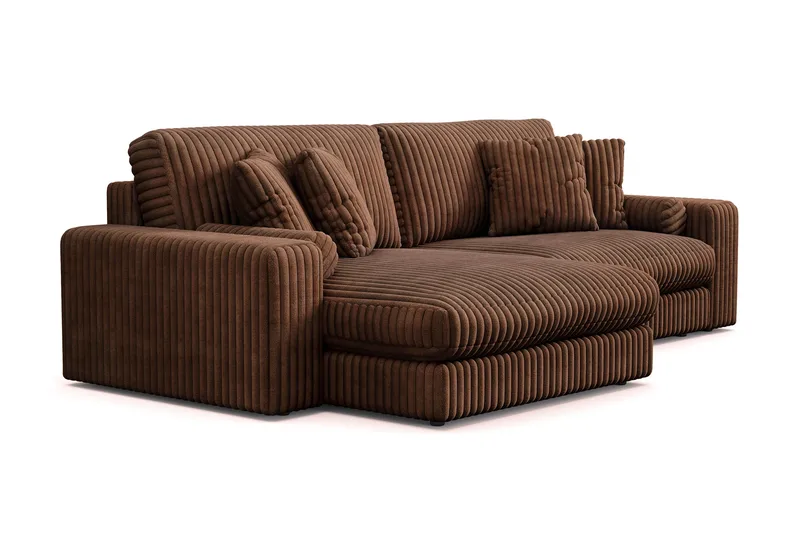 Arken Lyx 4-sits Vändbar L-formad Djup Divansoffa i Manchester - Mörkbrun - Products - Möbler - Soffa - Divansoffa & schäslongsoffa - 4 sits soffa med divan