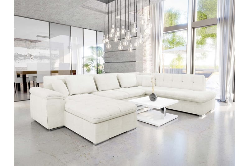 Dynir Soffa med Divan och Schäslong 4-sits - Vit - Products - Möbler - Soffa - Divansoffa & schäslongsoffa - 4 sits soffa med divan