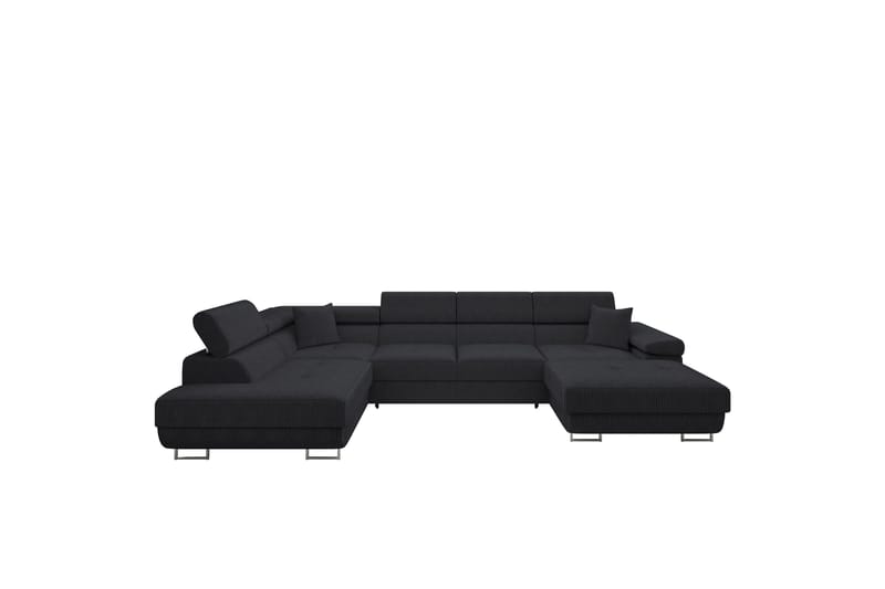 Gabina Soffa med Divan och Schäslong 4-sits - Svart - Products - Möbler - Soffa - Divansoffa & schäslongsoffa - 4 sits soffa med divan