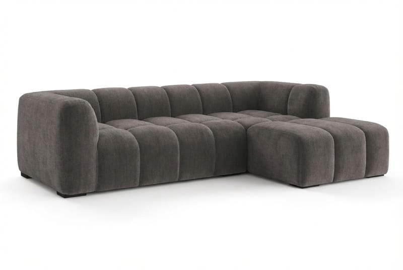 Marlow 3-sits Bubblig Divansoffa höger - Grå - Products - Möbler - Soffa - Divansoffa & schäslongsoffa - 3 sits soffa med divan