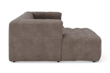 Puffy 3-sits bubblig soffa med divan vänster - Brun - Products - Möbler - Soffa - Bäddsoffa - Bäddsoffa divan