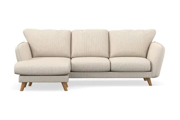 Trend Lyx 3-sits Vänstervänd L-formad Divansoffa i Manchester, Beige