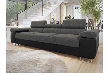 Gabina Soffa 3-sits - Svart/Grå - Products - Möbler - Soffa - Skinnsoffa