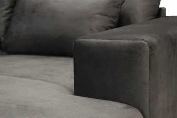 Grande 6-sits U-Soffa med Divan Höger - Mörkgrå Sammet - Products - Möbler - Soffa - Sammetssoffa