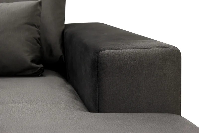 Grande 6-sits U-Soffa med Divan Höger - Mörkgrå Sammet - Products - Möbler - Soffa - Sammetssoffa