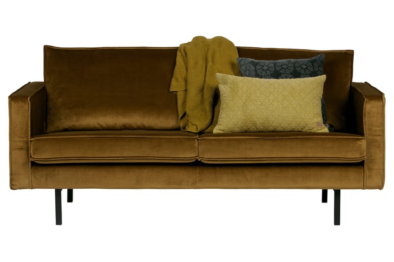 Lissbon 2,5-sits Sammetssoffa - Honungsgul - Products - Möbler - Soffa - 2 sits soffa