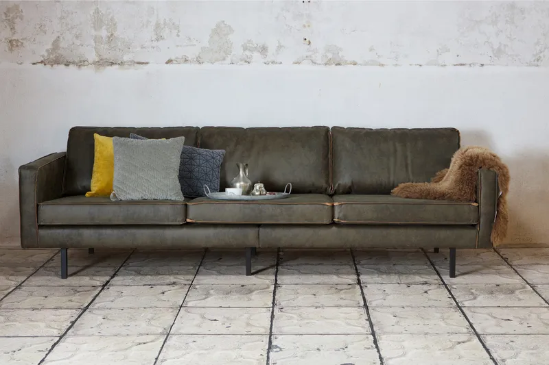 Lissbon 3-sits Soffa - Grön - Products - Möbler - Soffa - Skinnsoffa