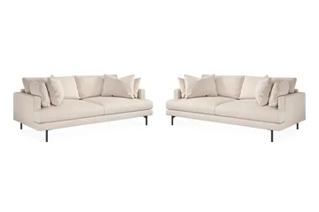 Menard Soffgrupp 4-sits + 4-sits Djup Tygsoffa 225 cm bred, Beige