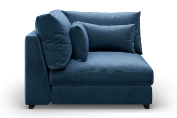 Dubai Hörnmodul Sammet Extra Djup - Blå - Products - Möbler - Soffa - Modulsoffa - Hörnmodul