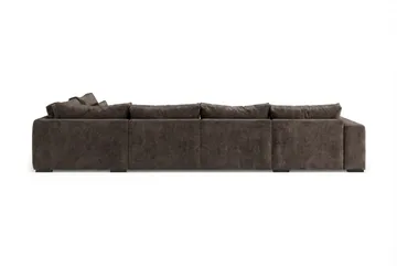 Dubai U-modulsoffa med Divan Höger Extra Djup i Chenille - Mörkbrun - Products - Möbler - Soffa - Modulsoffa - Komplett modulsoffa