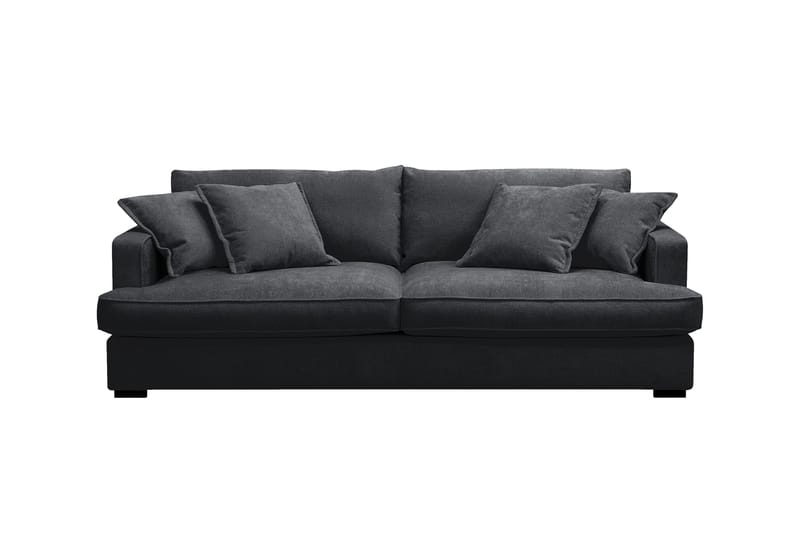 Rossita Lyx 2,5-sits Extra djup Soffa i Chenille - Svart - Products - Möbler - Soffa - 3 sits soffa