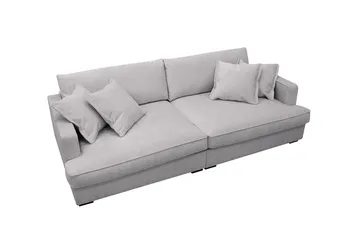 Rossita Lyx 3-sits Extra djup Soffa i Chenille - Grå - Products - Möbler - Soffa - 3 sits soffa