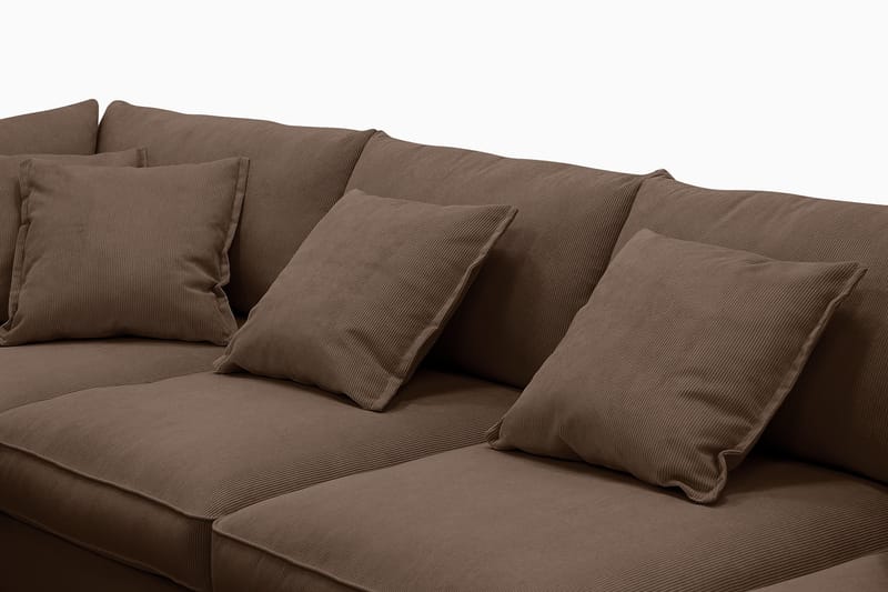 Rossita Lyx 5-sits Vänstervänd U-formad Extra djup Soffa med Divan och Schäslong i Manchester - Mörkbrun - Products - Möbler - Soffa - U-soffa