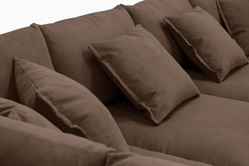 Rossita Lyx 5-sits Vänstervänd U-formad Extra djup Soffa med Divan och Schäslong i Manchester - Mörkbrun - Products - Möbler - Soffa - U-soffa