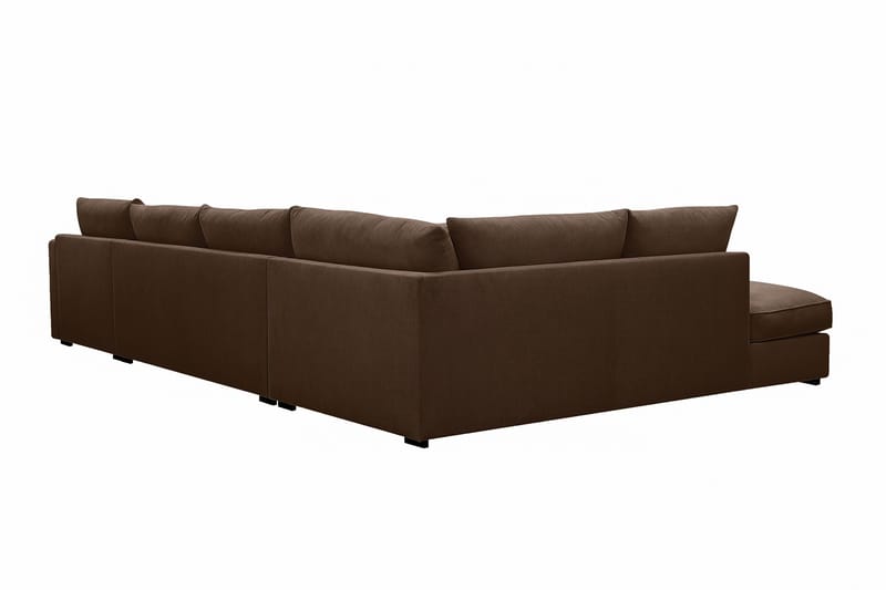Rossita Lyx 5-sits Vänstervänd U-formad Extra djup Soffa med Divan och Schäslong i Manchester - Mörkbrun - Products - Möbler - Soffa - U-soffa