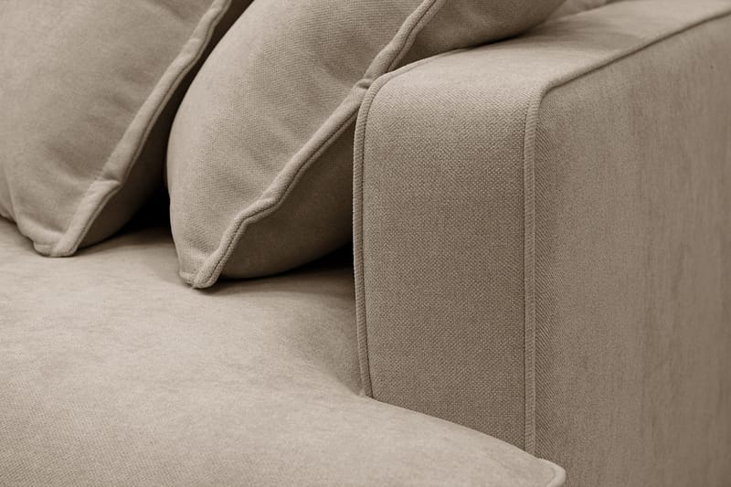 Rossita Lyx 6-sits Högervänd U-formad Extra djup Soffa med Divan och Schäslong i Tyg - Brun - Products - Möbler - Soffa - U-soffa