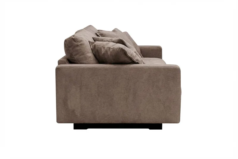Valencia Extra Djup 3-sits Soffa i Chenille - Mörkbrun - Products - Möbler - Soffa - 3 sits soffa