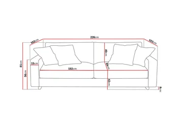 Valencia Extra Djup 3-sits Soffa i Chenille - Mörkbrun - Products - Möbler - Soffa - 3 sits soffa