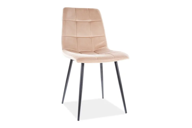 Axarnes Matstol, Sammet/Beige/Svart