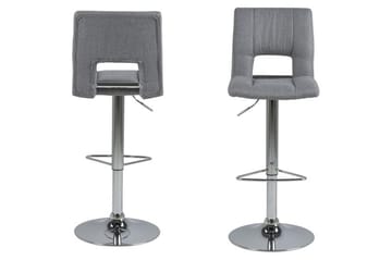 Barstol sitthöjd 62-83 cm - Grå/krom, Grå/krom