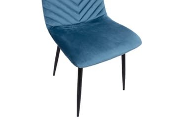 Brie Stol Blå Sammet - Products - Möbler - Fåtölj & stolar - Matstol & köksstol