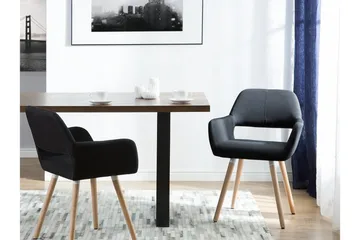 Chicago Stol Set Om 2 St - Svart - Products - Möbler - Fåtölj & stolar - Karmstol