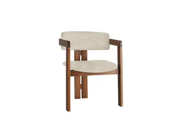 Dellon Karmstol - Ljusgrå/Valnöt - Products - Möbler - Fåtölj & stolar - Karmstol