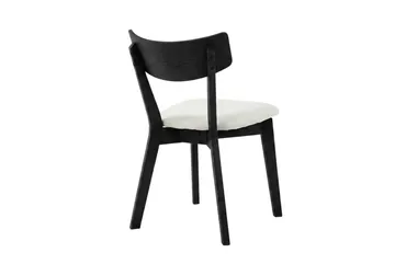 Amelia Matstol i trä med dyna - Svart - Products - Möbler - Fåtölj & stolar - Matstol & köksstol