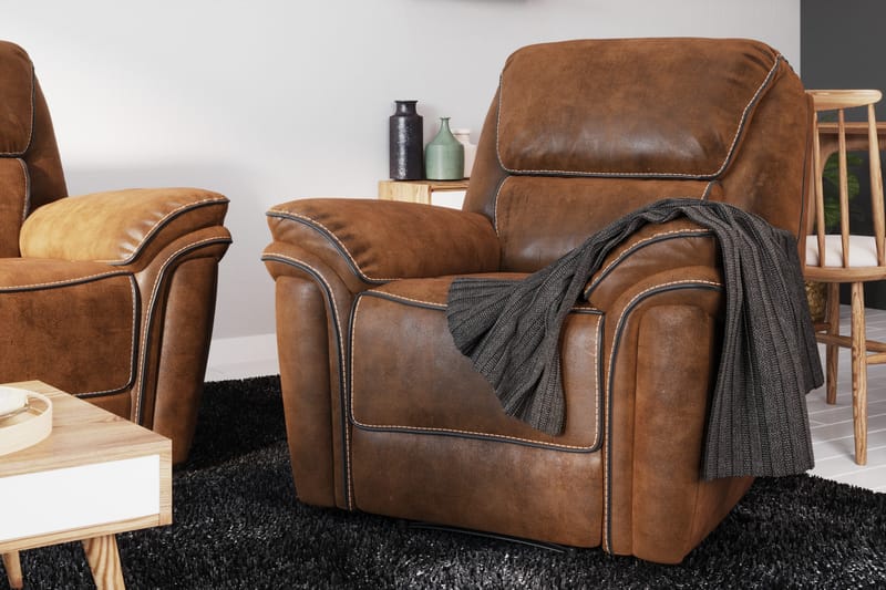 Saranda Fåtölj Recliner Fällbar - Brun - Products - Möbler - Fåtölj & stolar - Fåtölj - Biofåtölj & reclinerfåtölj