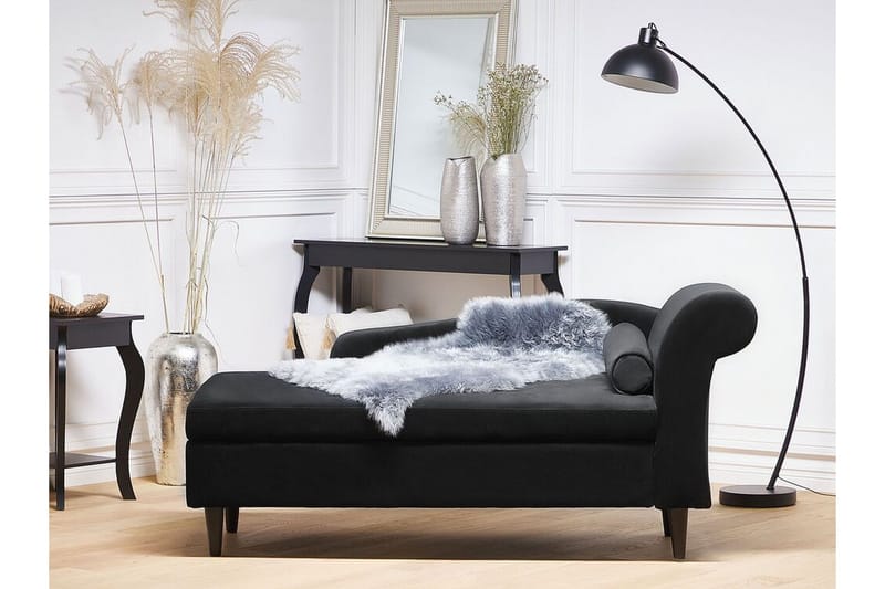 Tyland Schäslong Höger - Svart - Products - Möbler - Fåtölj & stolar - Fåtölj - Liggfåtölj