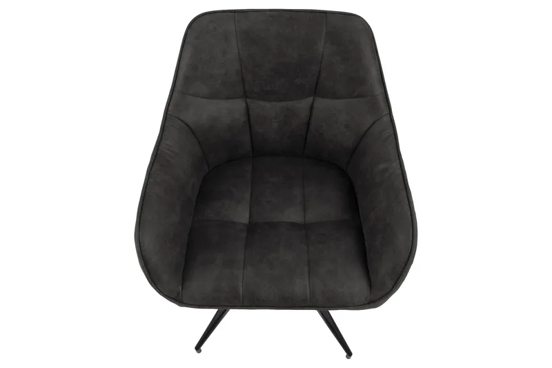 Harford Karmstol Spindelben - Mörkgrå/Matt Svart - Products - Möbler - Fåtölj & stolar - Karmstol