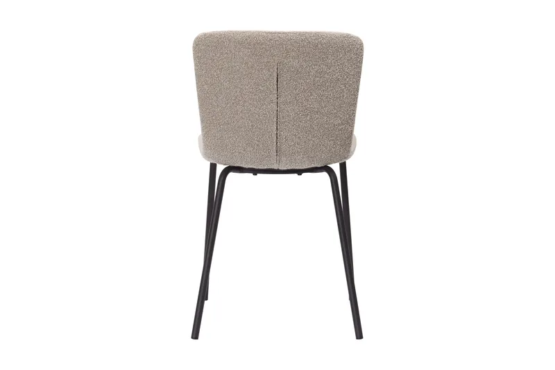 Katy Matstol - Greige Bouclé / Metallben Svart - Products - Möbler - Fåtölj & stolar - Matstol & köksstol